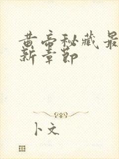 黄帝秘藏最新更新章节