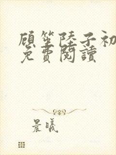 顾笙陆子初全文免费阅读