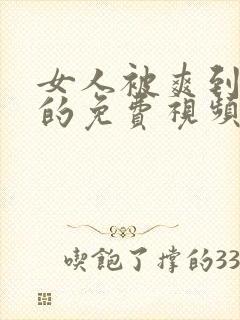 女人被爽到呻吟的免费视频