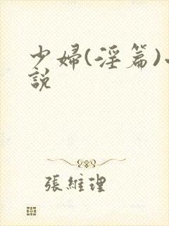 少妇(淫篇)小说