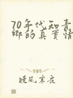 70年代知青下乡的真实情况封面