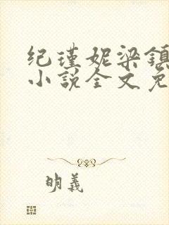 纪瑾妮梁镇谦的小说全文免费阅读