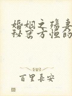 婚姻之殇妻子的秘密方恒的小说免费阅读