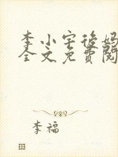李小宇后妈小说全文免费阅读