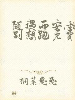 随遇而安,甜妻别想跑免费阅读封面