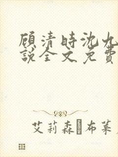 顾清时沈九笙小说全文免费阅读全文