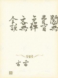 全文免费阅读小说无弹窗无删减封面