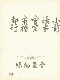 都市官场小说排行榜完本前十名完结