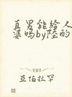 直男能给人当老婆吗by陆酌言小说
