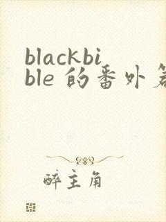 blackbible 的番外篇封面