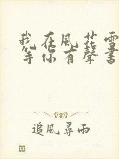 我在风花雪月里等你有声书封面