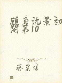 顾鸢沈景初笔趣阁第10