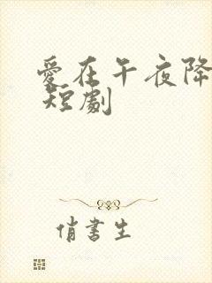 爱在午夜降临前 短剧