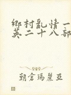 乡村乱情一胡秀英二十八部封面