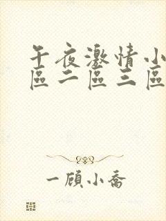 午夜激情小说一区二区三区