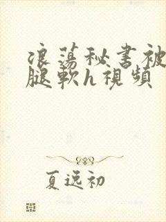 浪荡秘书被啪到腿软h视频