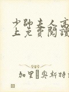 少帅夫人高高在上免费阅读正版