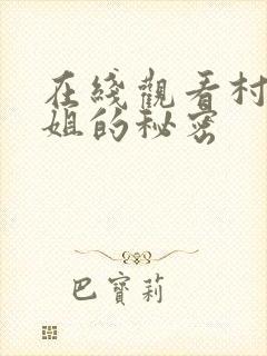 在线观看村又小姐的秘密