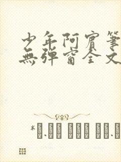 少年阿宾笔趣阁无弹窗全文免费阅读