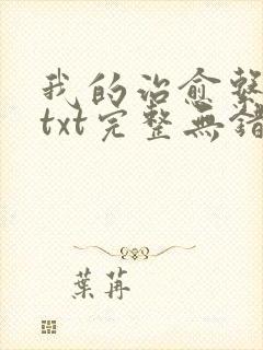 我的治愈系游戏txt完整无错版