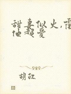 甜妻似火,霍爷他超爱封面