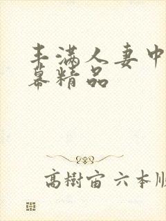 丰满人妻中文字幕精品