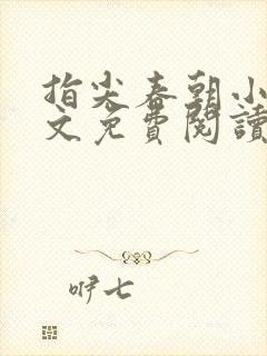 指尖春朝小说全文免费阅读笔趣阁