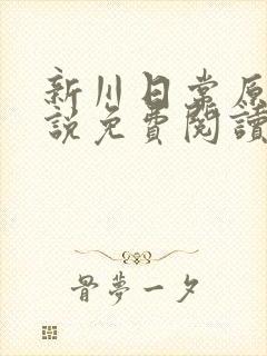 新川日常原著小说免费阅读