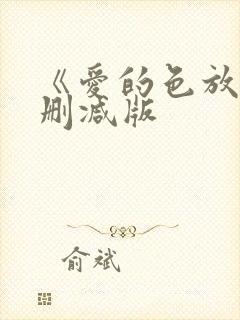 《爱的色放》未删减版封面