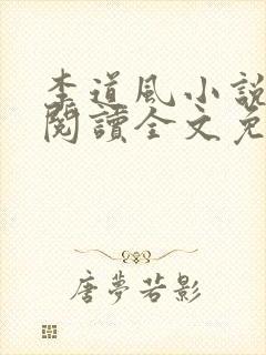 李道风小说在线阅读全文免费无弹窗