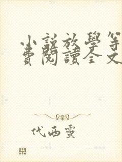 小说放学等我免费阅读全文封面