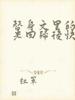 替身文里的白月光回归后快穿封面