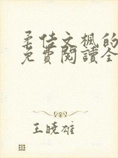 柔佳文枫的小说免费阅读全文