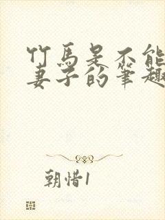 竹马是不能变成妻子的笔趣阁