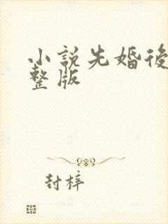 小说先婚后爱完整版封面