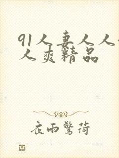 91人妻人人澡人爽精品封面