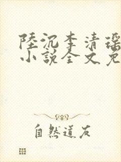 陆沉李清瑶主角小说全文免费阅读