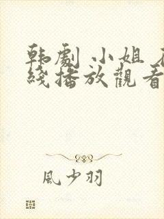 韩剧 小姐 在线播放观看封面