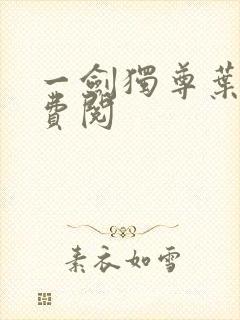 一剑独尊叶玄免费阅