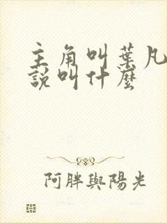 主角叫叶凡的小说叫什么