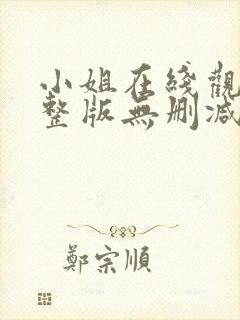 小姐在线观看完整版无删减