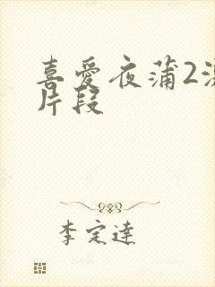 喜爱夜蒲2激情片段