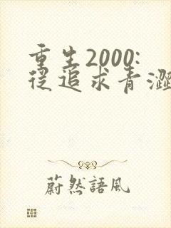 重生2000:从追求青涩校花同桌开始第24章