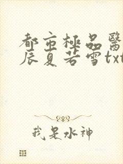 都市极品医神叶辰夏若雪txt下载全文阅读