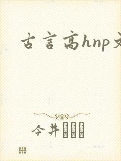 古言高hnp文封面