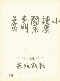 免费阅读小说主角叫叶尘