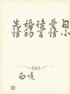 先婚后爱日久生情的言情小说