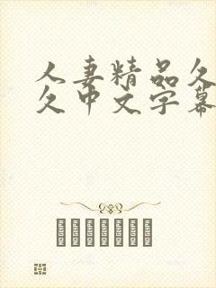 人妻精品久久久久中文字幕