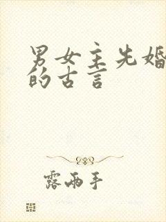 男女主先婚后爱的古言