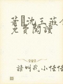 萧玦沈玉薇全文免费阅读封面